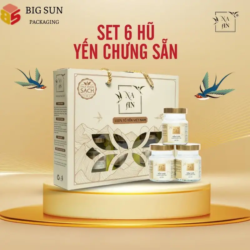 Hộp Đựng yến chưng 6 Hũ Na An