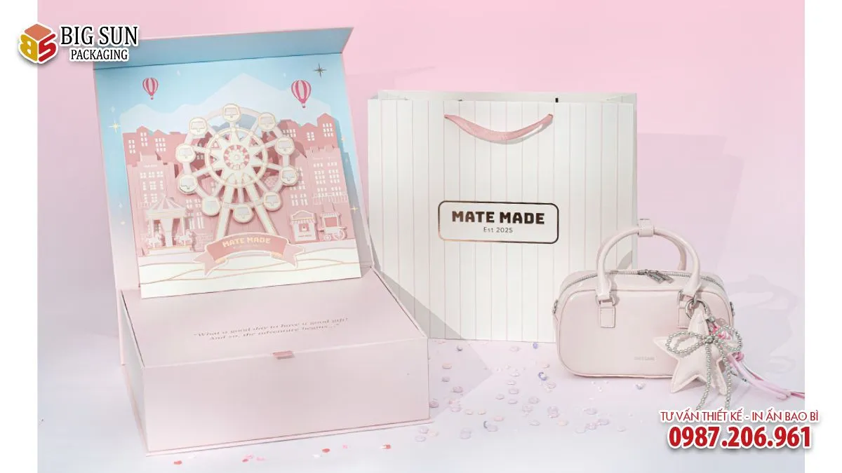 Hộp quà túi xách Mate Made sang trọng khi tặng quà