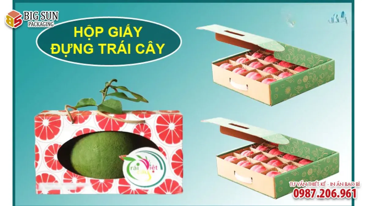 HỘP CARTON ĐỰNG HOA QUẢ NẮP ÂM DƯƠNG