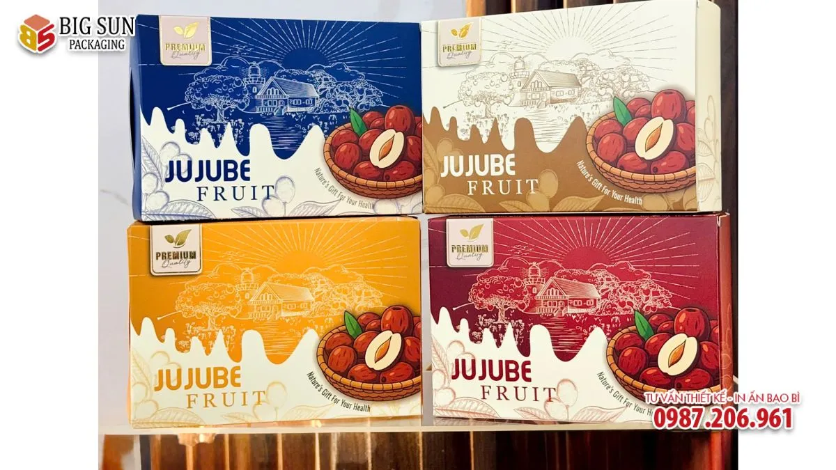 Hộp đựng Bánh kẹo jujube hình chữ nhật
