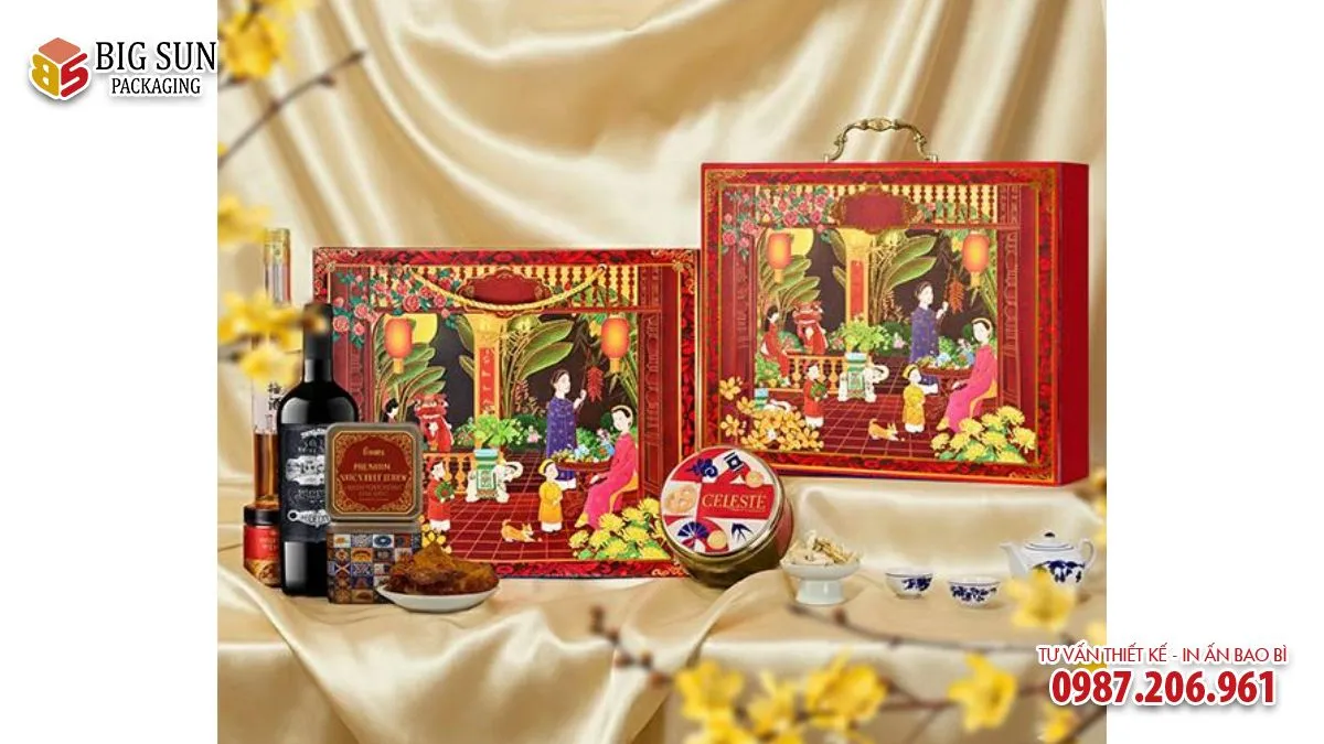 Hộp quà Tết thương hiệu Tân Niên Vạn Phúc SONA