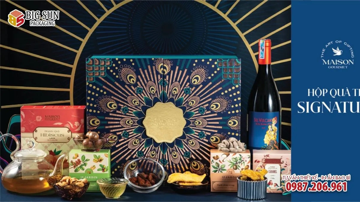 HỘP QUÀ BÁNH KẸO TẾT THƯƠNG HIỆU MAISON