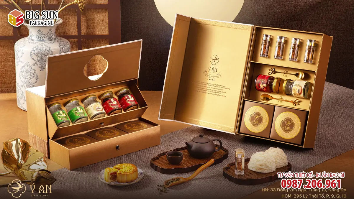 Hộp đựng Yến Ý An Ngăn Kéo 2 Tầng Cao Cấp - Mã Đáo Tân Xuân