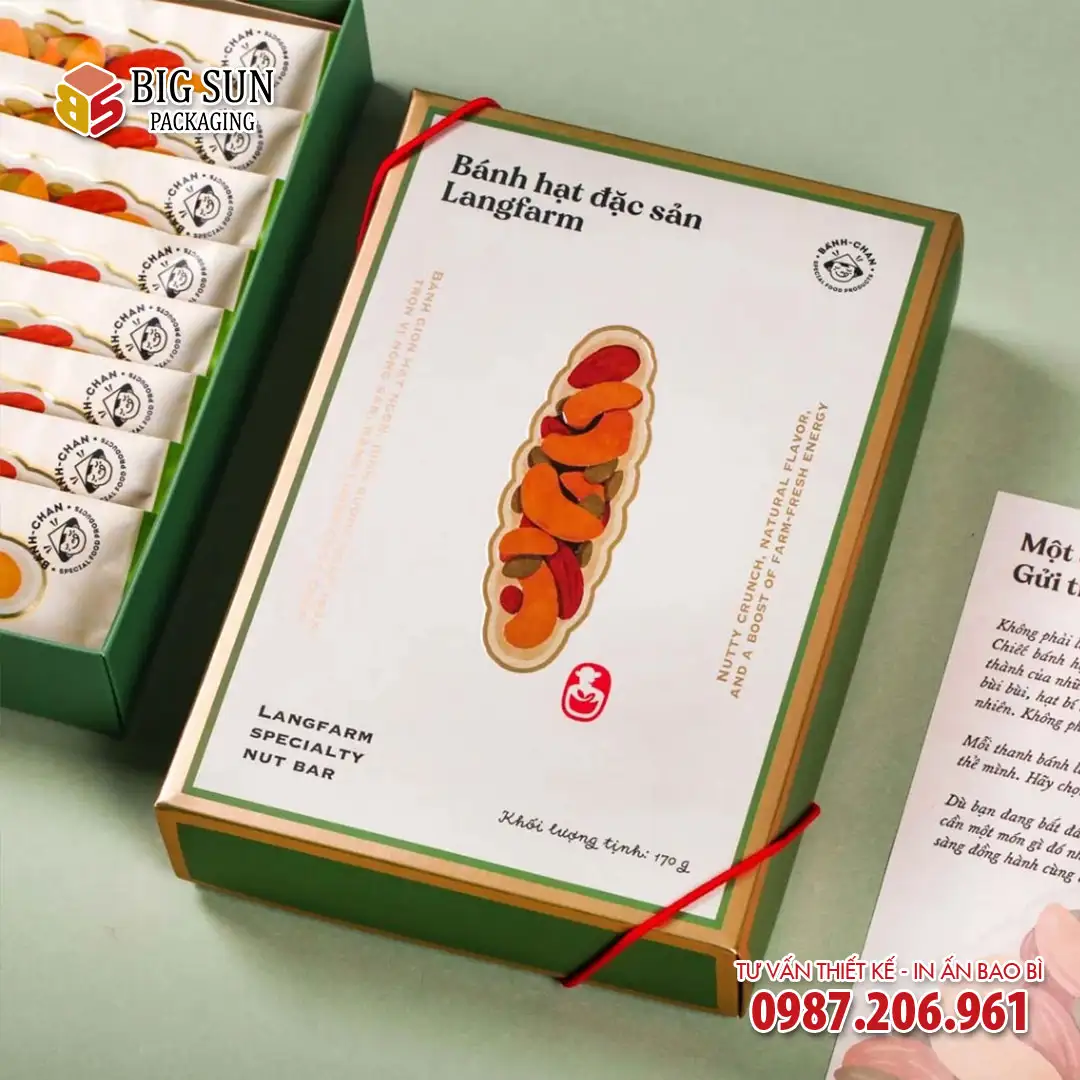 In hộp đựng bánh hạt Langfarm