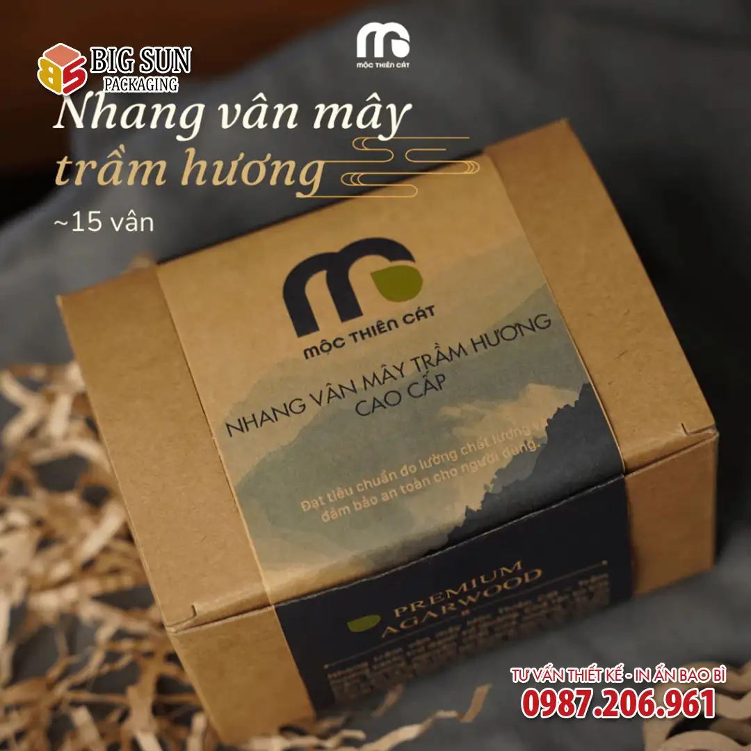 Hộp đựng nhang trầm hương vân mây Mộc Thiên Cát