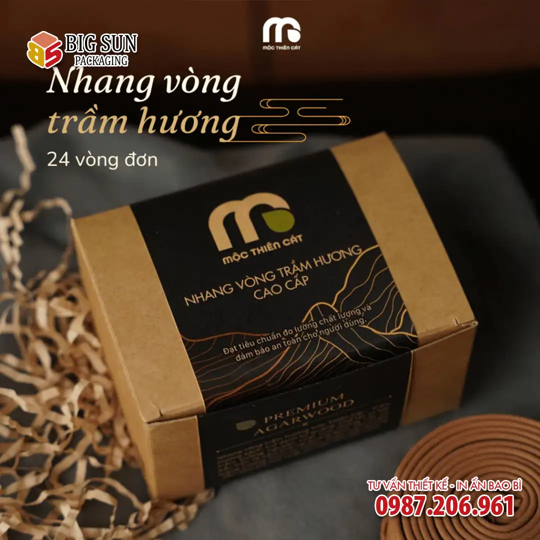 Hộp đựng nhang vòng trầm hương Mộc Thiên Cát