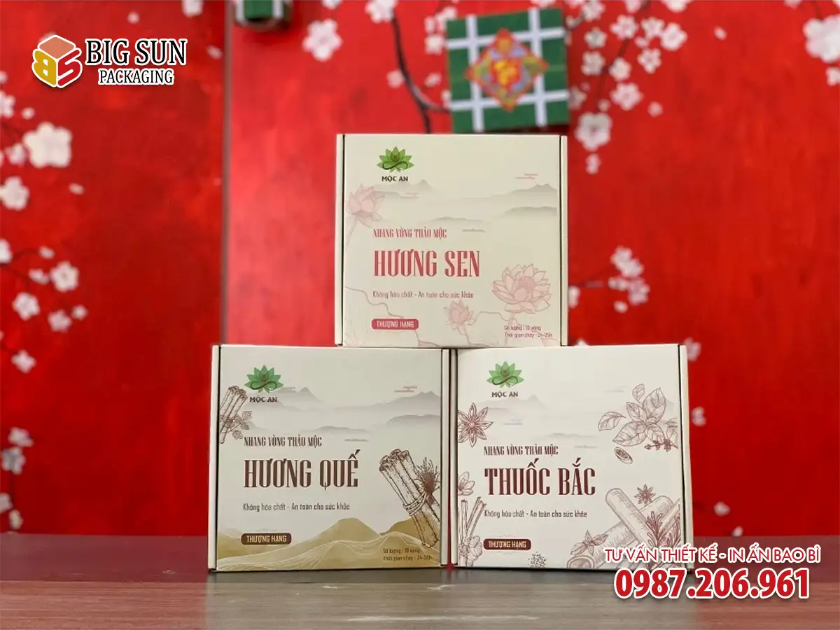 Hộp đựng nhang vòng thảo mộc Mộc An
