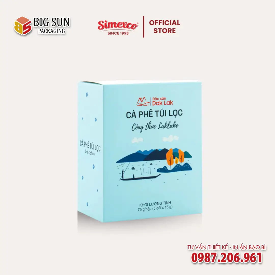 In hộp giấy đựng cà phê Laklake