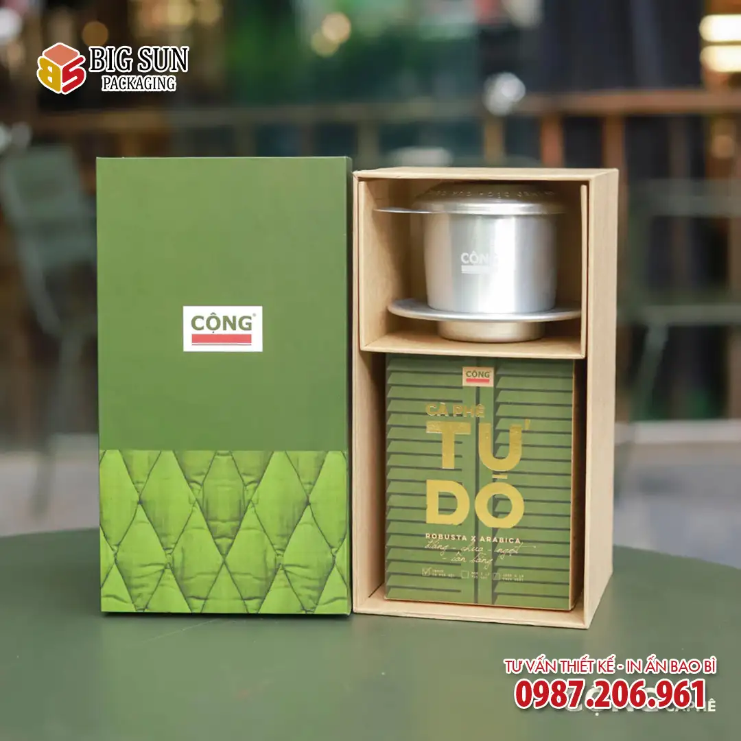 In hộp quà cà phê Cộng