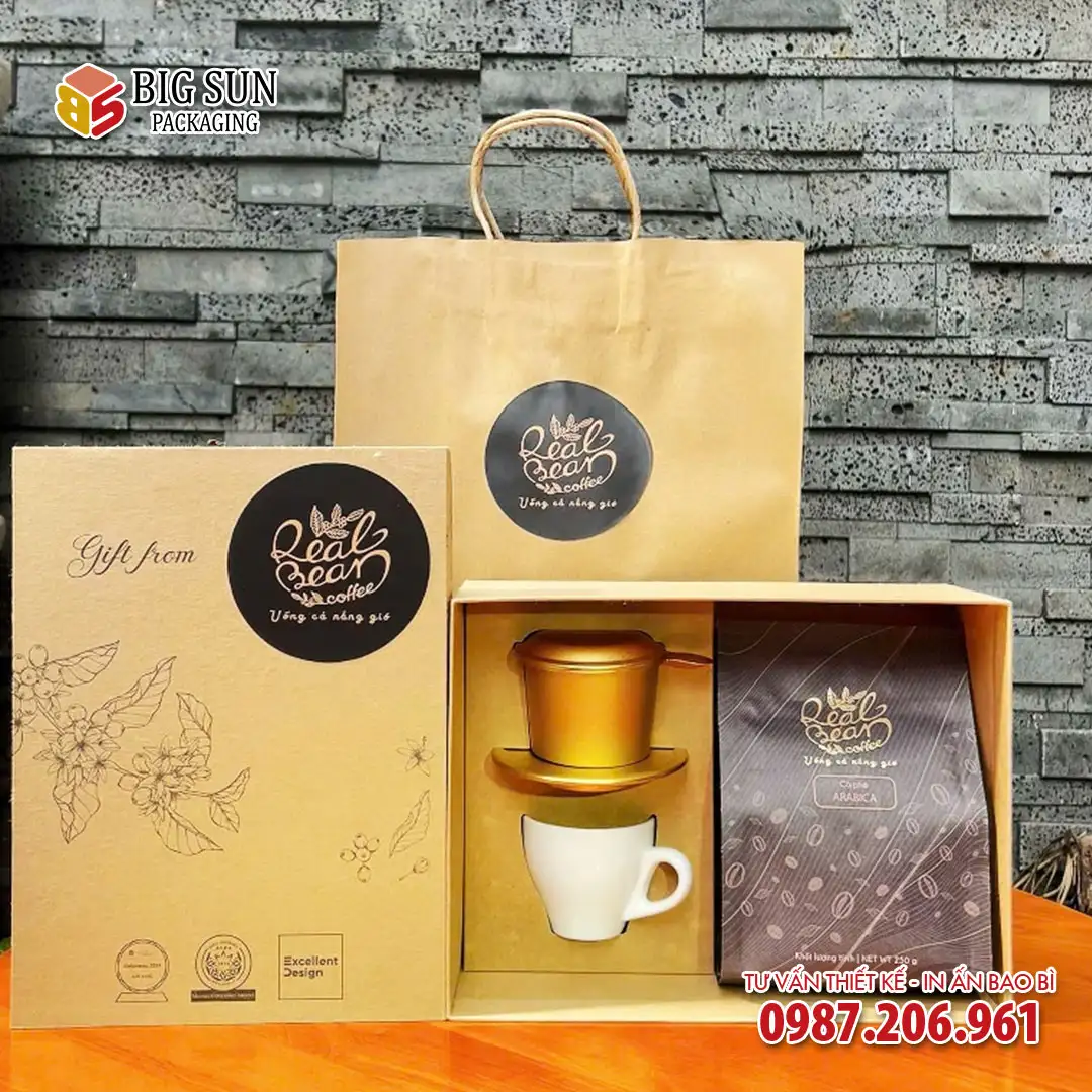 In hộp quà cà phê Real Bean