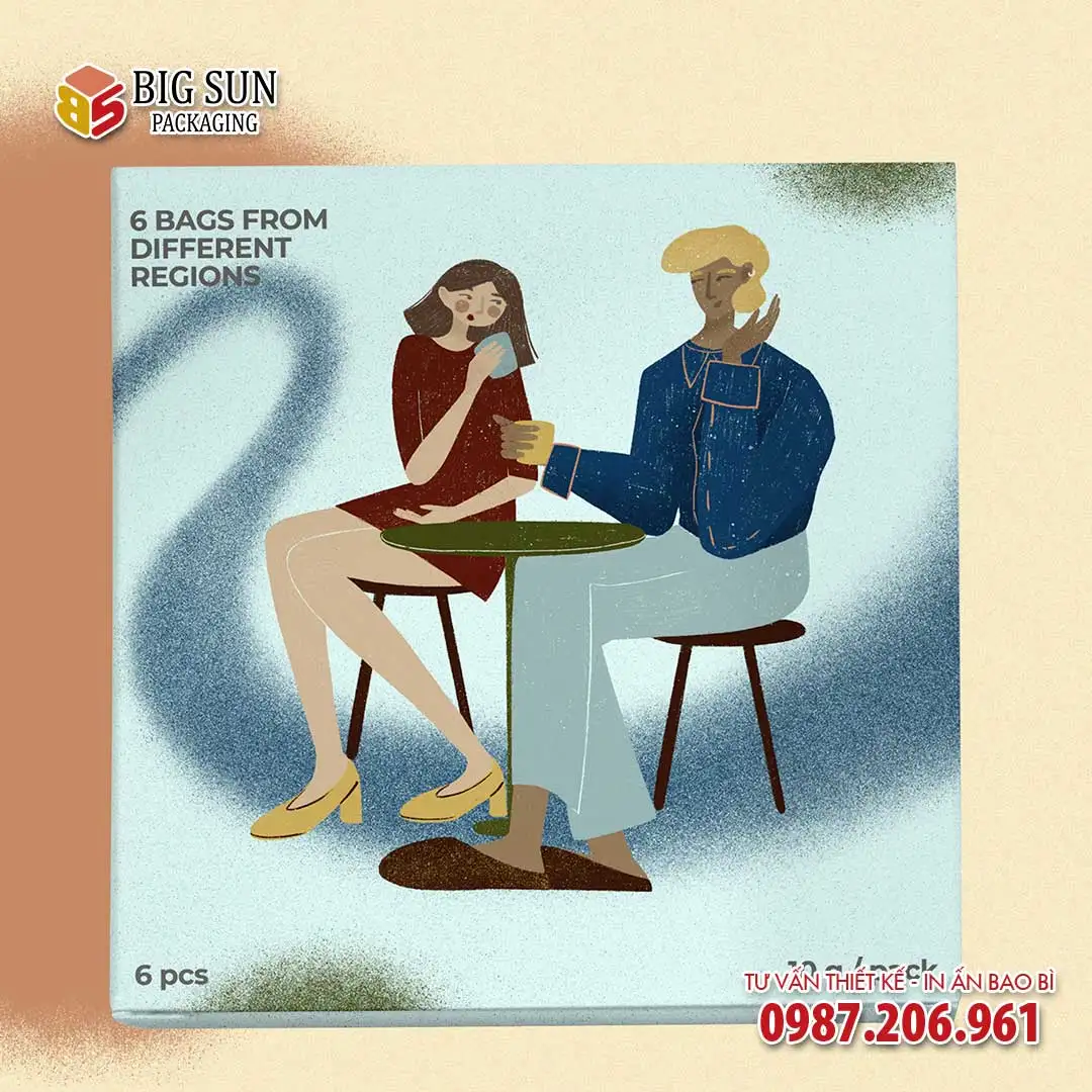 Hộp giấy đựng cà phê độc đáo