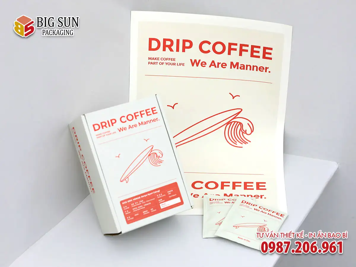 Hộp giấy đựng cà phê Drip Coffee